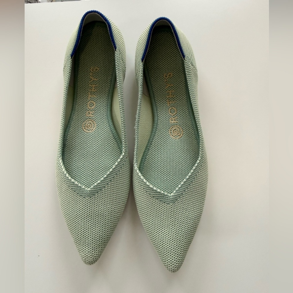 Rothy's Women's Mint Green Pointed Flats